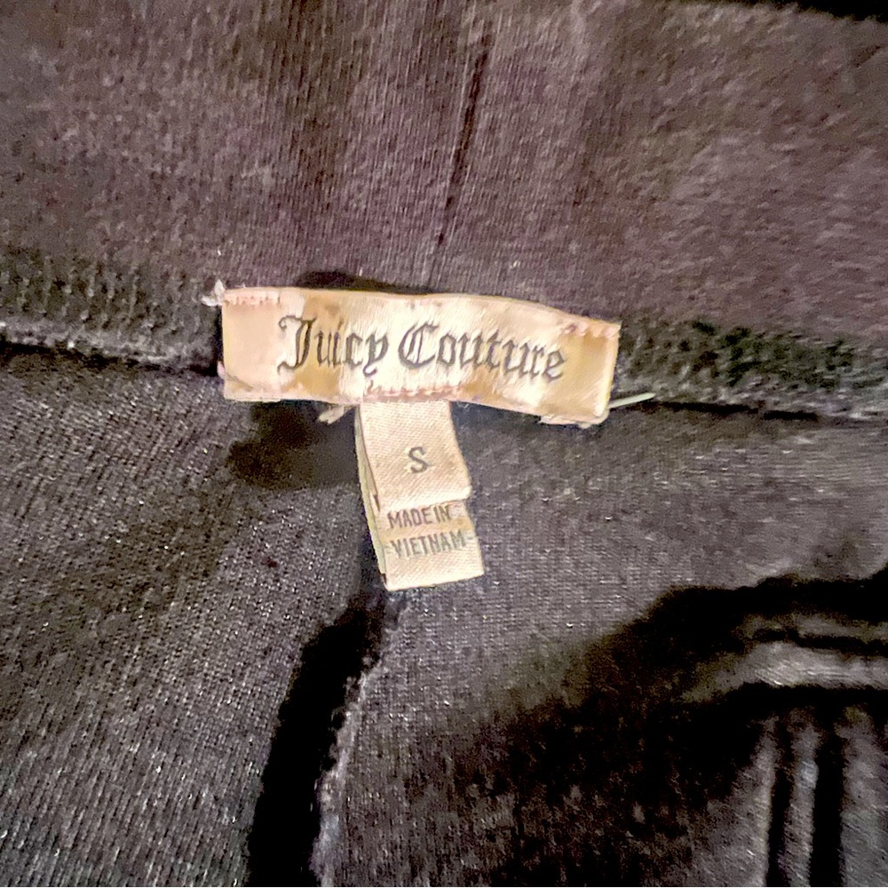 Juicy Couture-small- black velour- Great used condition